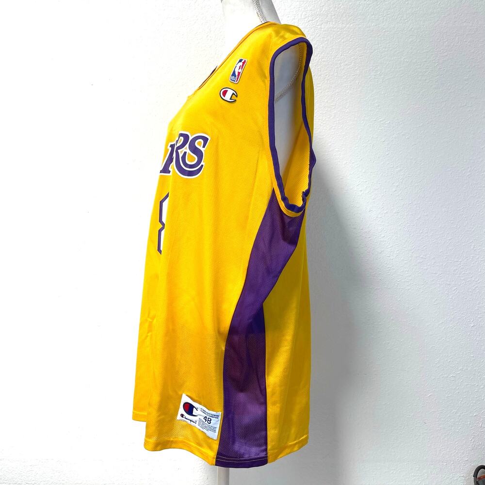 Champion LA Lakers Kobe Bryant #8 NBA Basketball Yellow/Purple Jersey Size 48/XL - Picture 3 of 12
